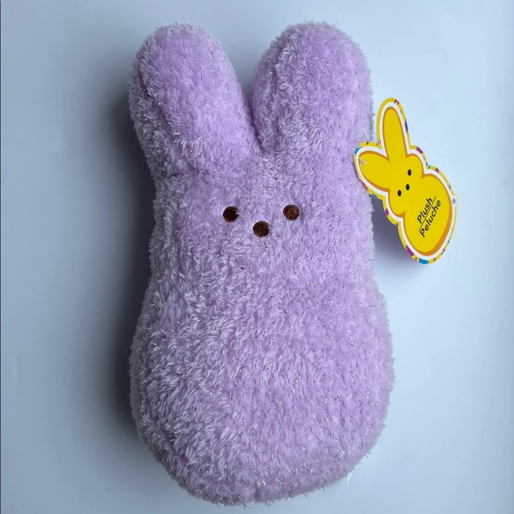 NWT Peeps Plush Bunny Set - Sparkle Purple and Pink Easter 11”